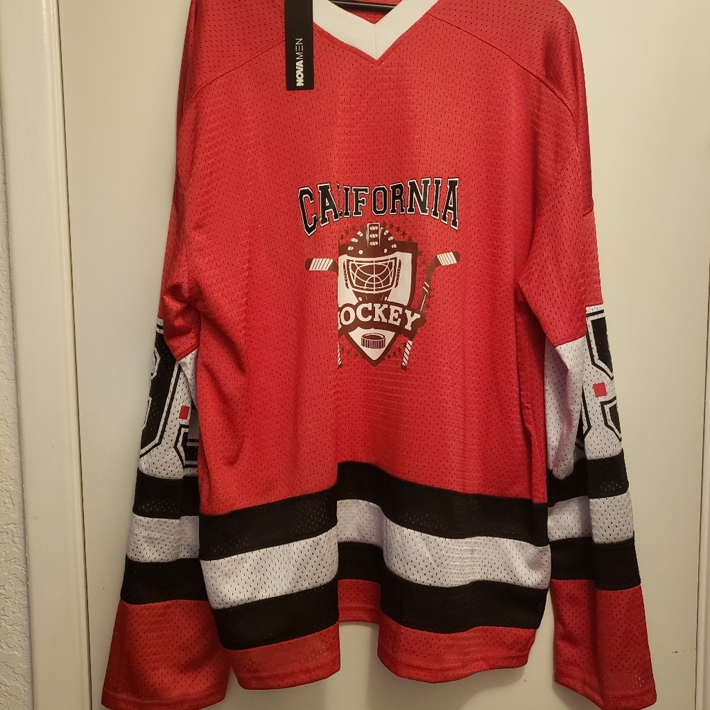 Nova Men RED California 95 Hockey Jersey MEN SIZE LARGE